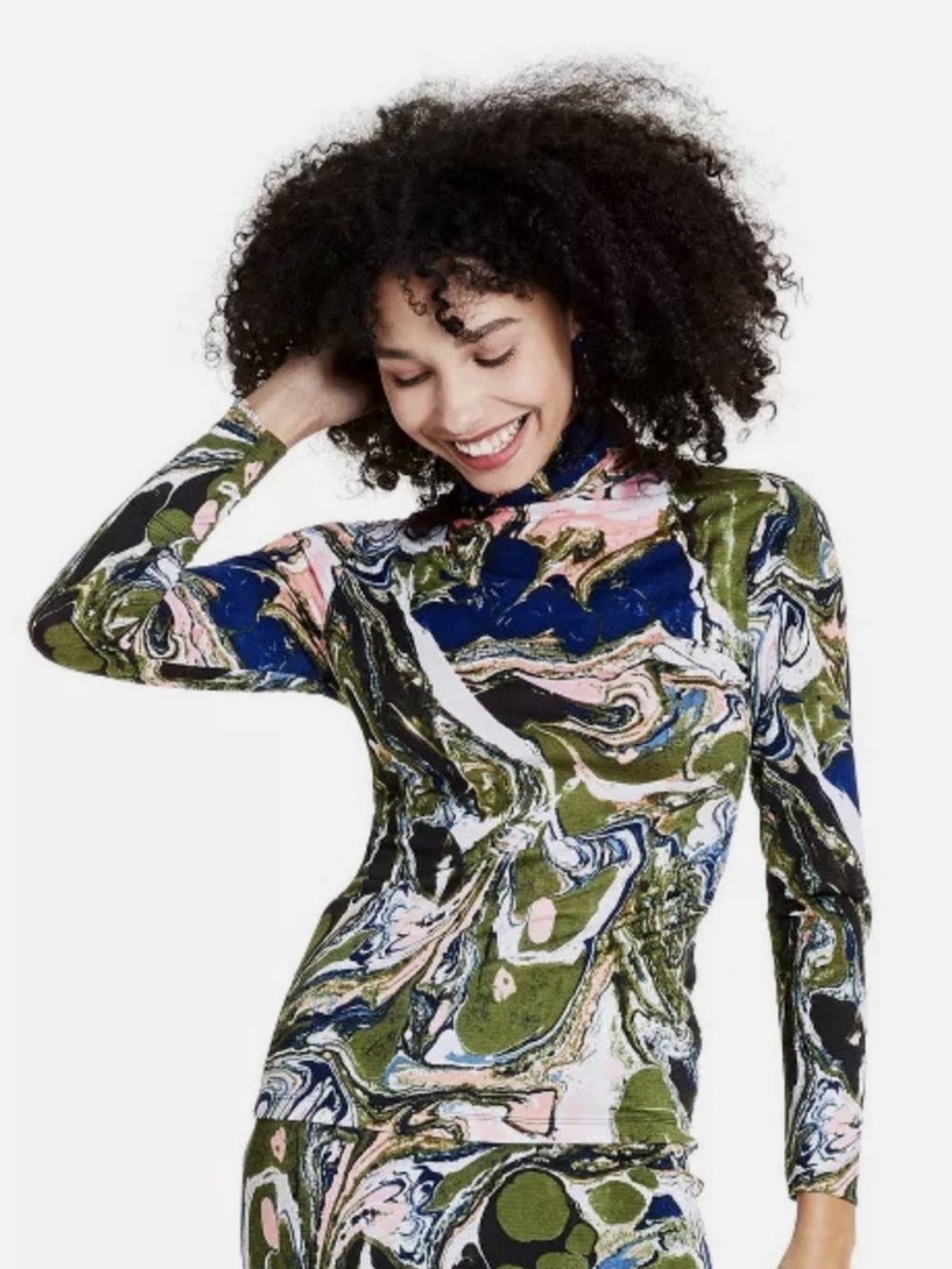 Rachel Comey X Target Marble Print Long Sleeve Top Women’s Large